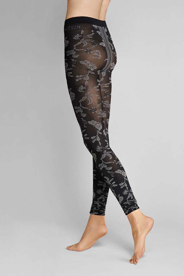 Kuschelige Winterblume Leggings mit Blumenmuster